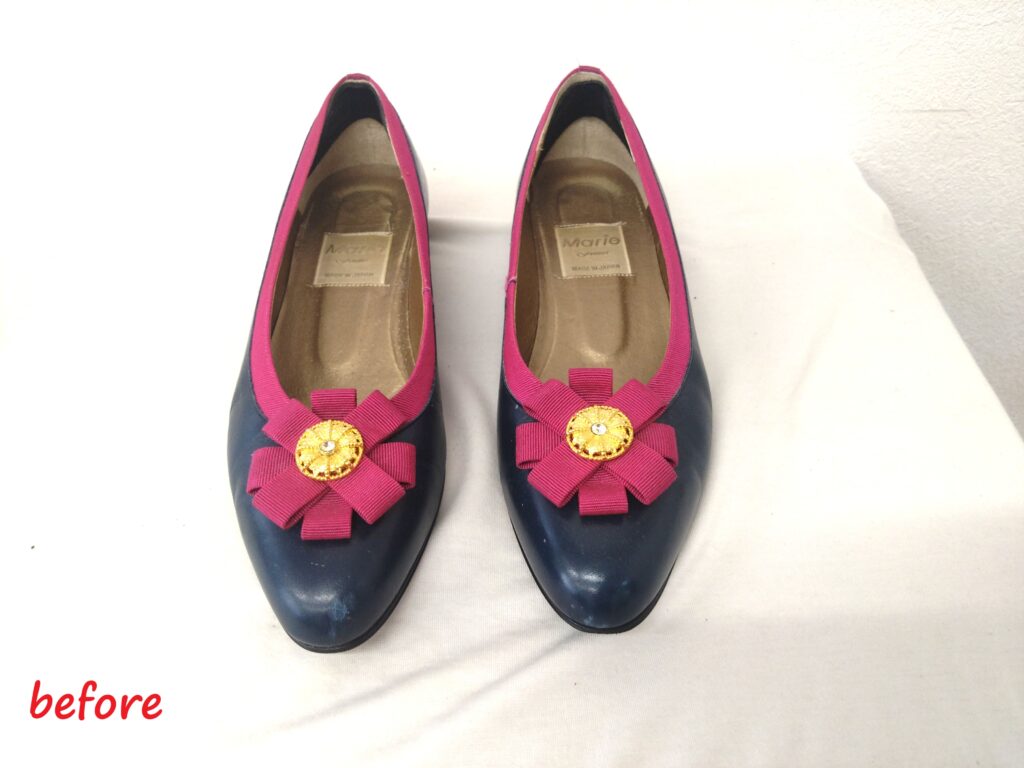 靴修理　パンプス　クリーニング 施工