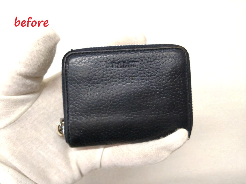 財布修理　BALLY　コインケース　ファスナー 引手製作