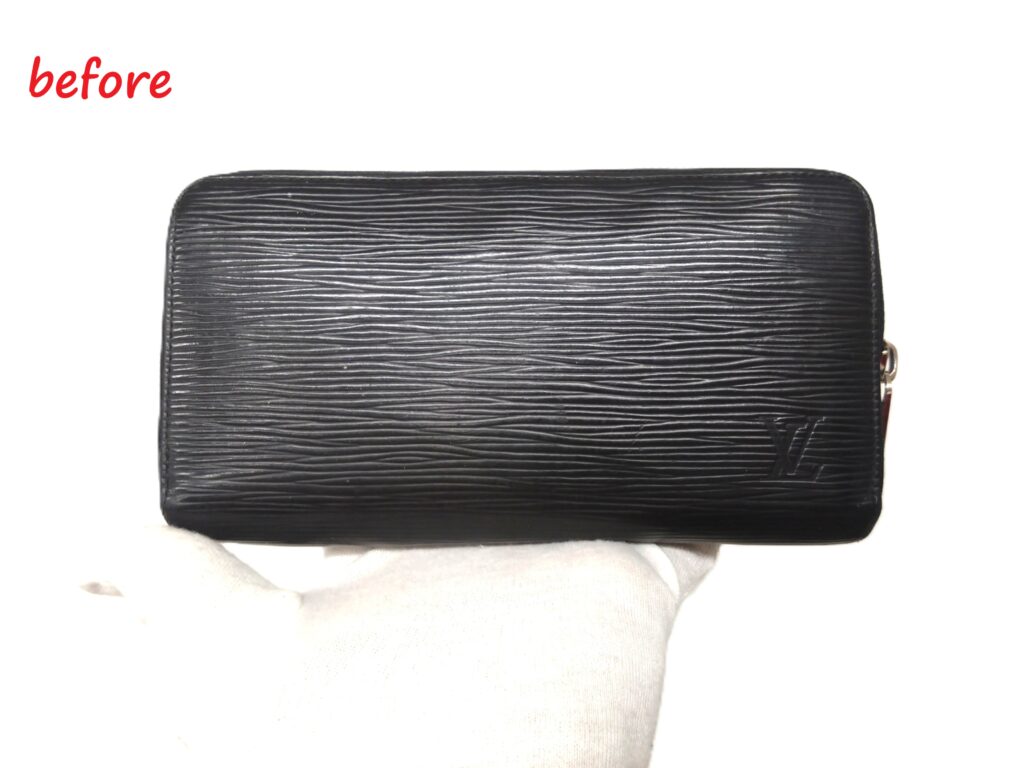 財布修理　Louis Vuitton　エピレザー   ジッピーウォレット　スライダー交換 施工修理