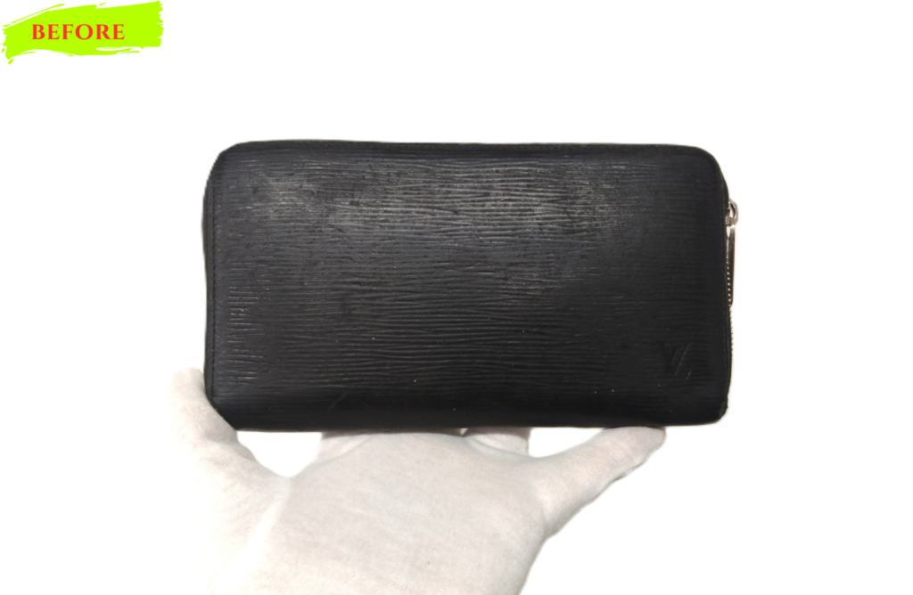 財布修理　Louis Vuitton　エピレザー　ジッピーウォレット　スライダー交換 施工修理